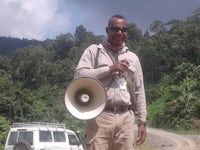 Enoch Waipeli, Malaria Supervisor in West Sepik, Papua New Guinea. Credit: Rotarians Against Malaria