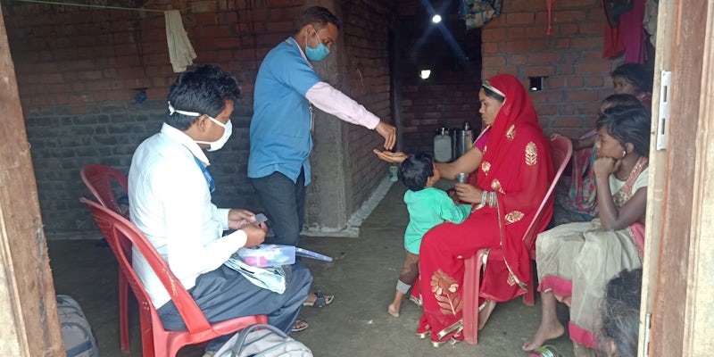 Medication given after on-the-spot RDT diagnosis in Mandla, India. 