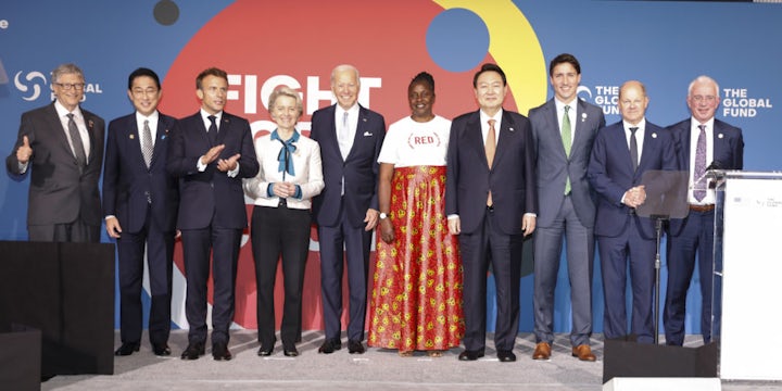 World leaders at the 2022 Global Fund Replenishment. Photo Credit: The Global Fund/ Tim Knox