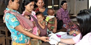 Cambodia active malaria testing at community events © PMI / by Kharn Lina