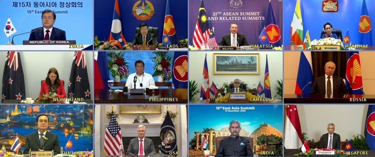 Heads of States at the 15th East Asia Summit, November 11, 2020.  ©  ASEAN
