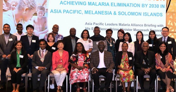 Prime Minister Hon. Manasseh Sogavare and his delegation meeting with the Asia Pacific Leaders Malaria Alliance secretariat 