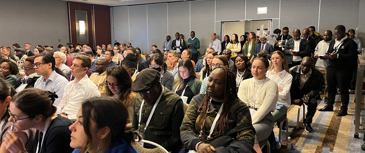 Audience at the 'Climate Change and Malaria Elimination: Perspectives from the Ground’ symposium. Credit: GLIDE 2023